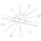 Quickway Imports Decorative 3D Cutlery Utensil Spoon and Fork Wall Clock for Kitchen, Playroom or Bedroom, Silver QI004149.SI - alternate 4
